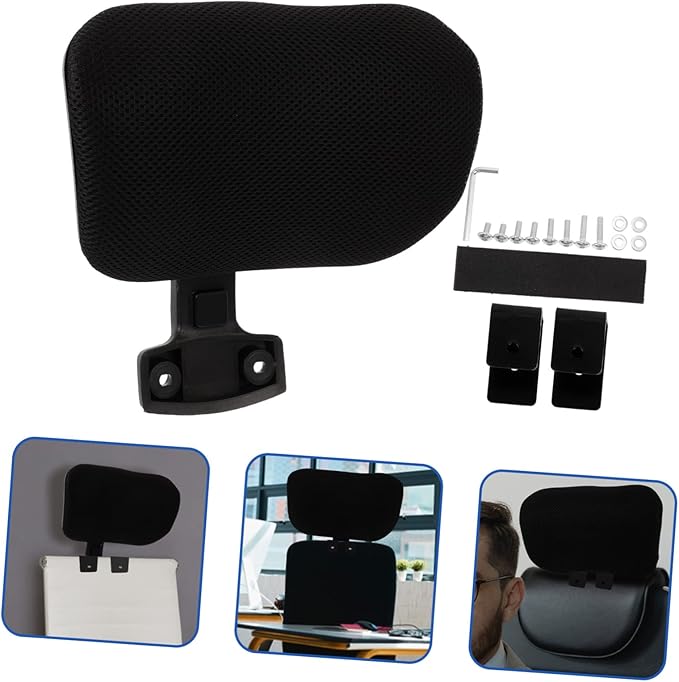 Operitacx 1set Ergonomic Adjustable Headrest for Office Chair Neck Support Cushion Height and Angle Suitable for Home and Work Use Easy Installation