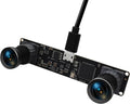 Synchronized Dual Lens Stereo USB Camera 960P 60FPS Webcam with 100 Degree No Distortion Lens 3D VR Webcamera with CMOS OV9715 Sensor Mini Industrial Amera Module for PC Raspberry PI Laptop
