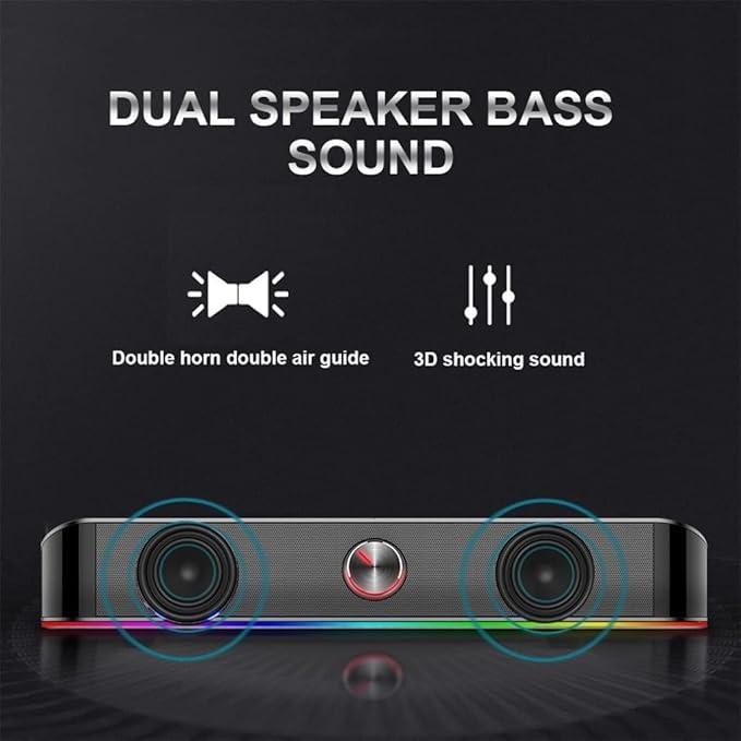 Computer Speakers USB Powered PC Speaker USB Aux-in Connection PC Speakers for DesktopMonitorGamingLaptop