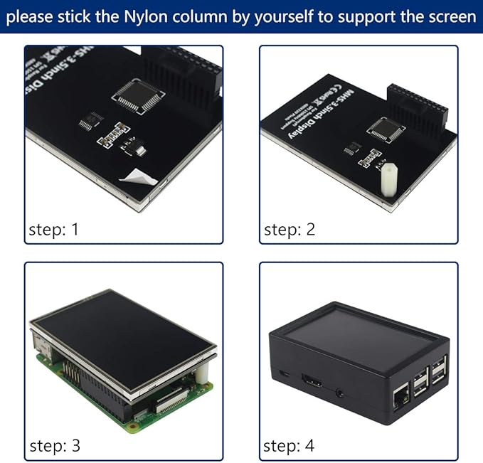 for Raspberry Pi 3 B+ 3.5 inch Touch Screen with Case 320x480 Pixel Monitor TFT LCD Game Display [Support Raspbian Ubuntu Kali RetroPie System]