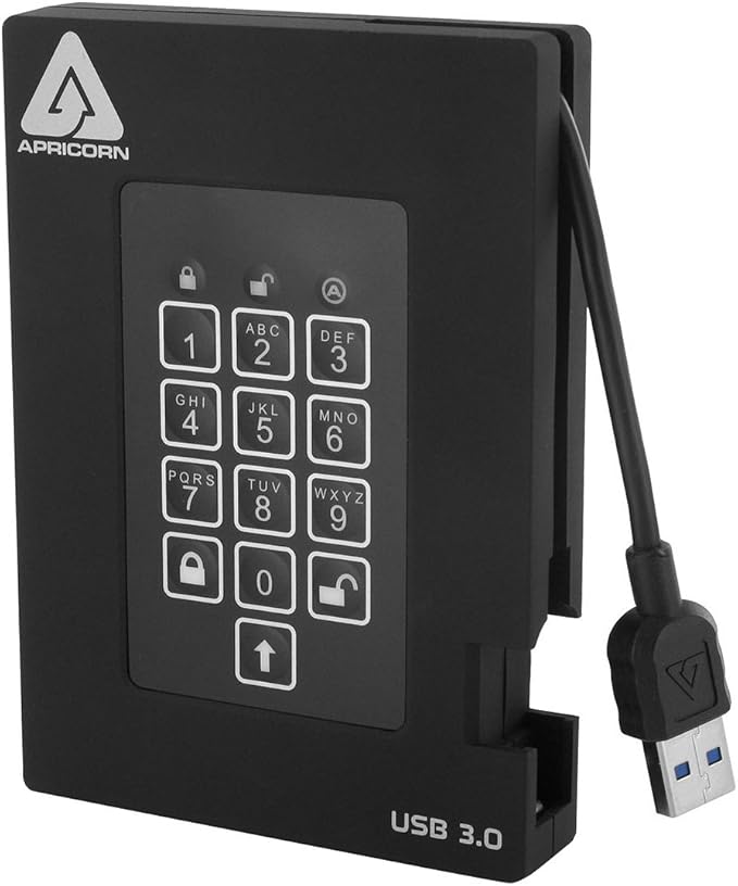 Apricorn 5TB &amp 2TB FIPS Encrypted USB Drives with PIN Access Bundle