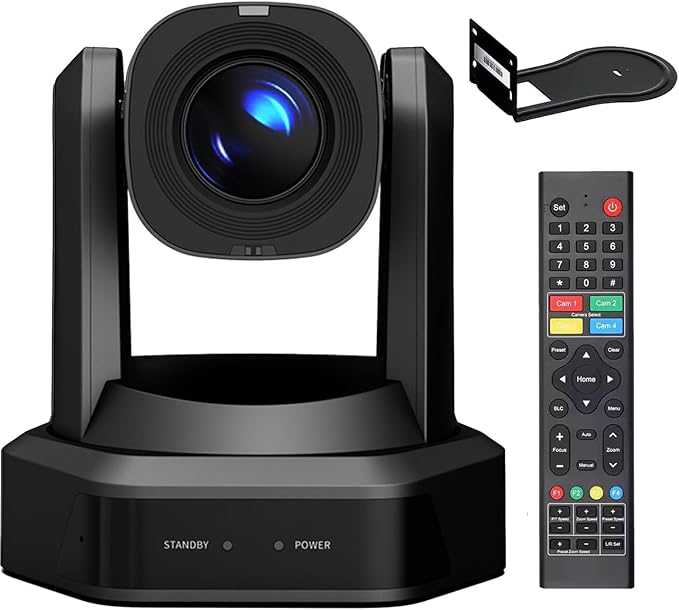 AI Auto Tracking PTZ Camera20X Optical+16X Digital Zoom IP Live Streaming Camera FHD 1080P 60FPS PoE LAN USB3.0 PoE HDMI Outputs for Church Services Worship Corporate EducationRP-HD66A-20