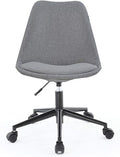 Mlaea Apartment Dining Chair Classroom Dormitory Hotel Chair with Rolling Wheels Backrest Computer Racing Gaming Chair 48 * 43 * 86-96CM(Color:#1)