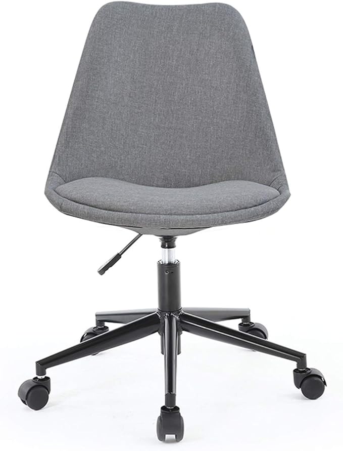 Mlaea Apartment Dining Chair Classroom Dormitory Hotel Chair with Rolling Wheels Backrest Computer Racing Gaming Chair 48 * 43 * 86-96CM(Color:#1)