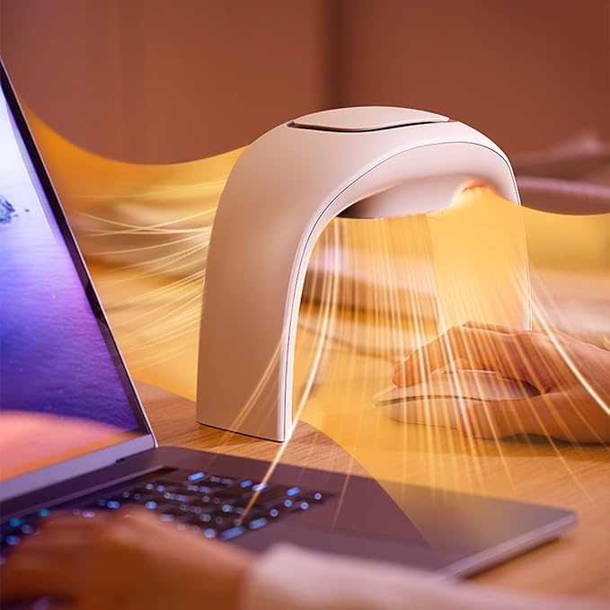 Heated Mouse Pad Hand Warmer [ Upgraded Chip Longer Lifespan] 110V Heated Desk Warmer for Office Gaming Adjustable Temperature with 5ft Cable Desktop Hand Warmer for Kids Men Women