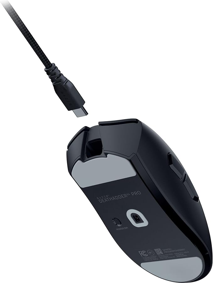 Razer DeathAdder V4 Pro Wireless Gaming Mouse: 56g Lightweight - HyperSpeed Wireless Gen-2 - Optical Scroll Wheel - Optical Switches Gen-4 - Focus Pro 45K Sensor Gen-2 - Up to 150 Hr Battery - Black