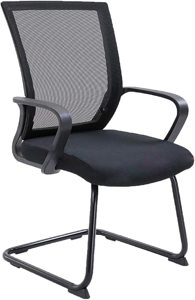 Armrest Bedroom Study Gaming Chairs Comfortable Soft Desk Chairs with Breathable Mesh Back Executive Computer Chair 57 * 52 * 96CM(Color:Black)