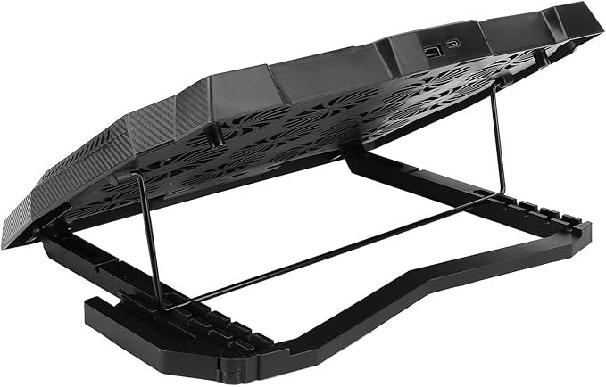 Laptop Cooler Cooling Pad with 12 Fans Speed 3500RPM Laptop Cooling Stand 5 Height Portable Laptop Fan Cooler for Gaming Laptop Home and Use Type C Interface