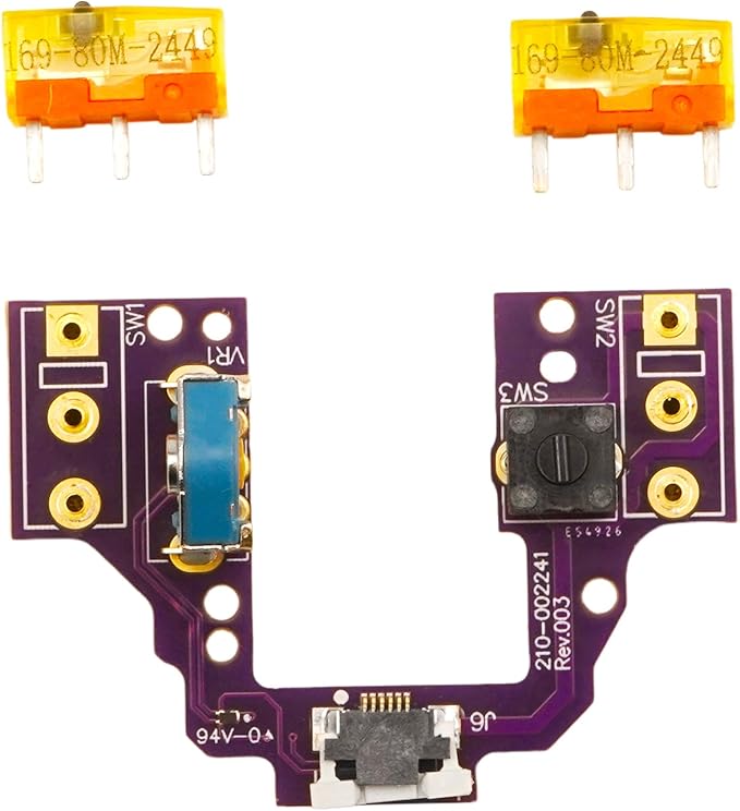 Mouse Motherboard Upgrade Hot-swap Switch Button Board and TTC Dustproof Microswitch Replacement for Logitech G Pro X Superlight Wireless Gaming Mouse