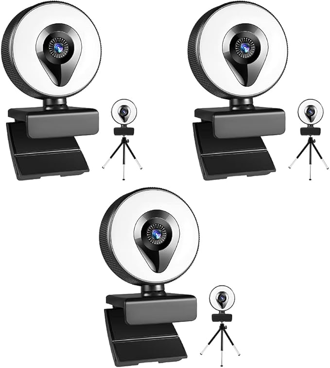PC Computer 1080P 4K 2K AutoFocus Webcam Double Noise Reduction Microphone USB Auto Installation Camera Video Webcam with Microphone Lighting 4k