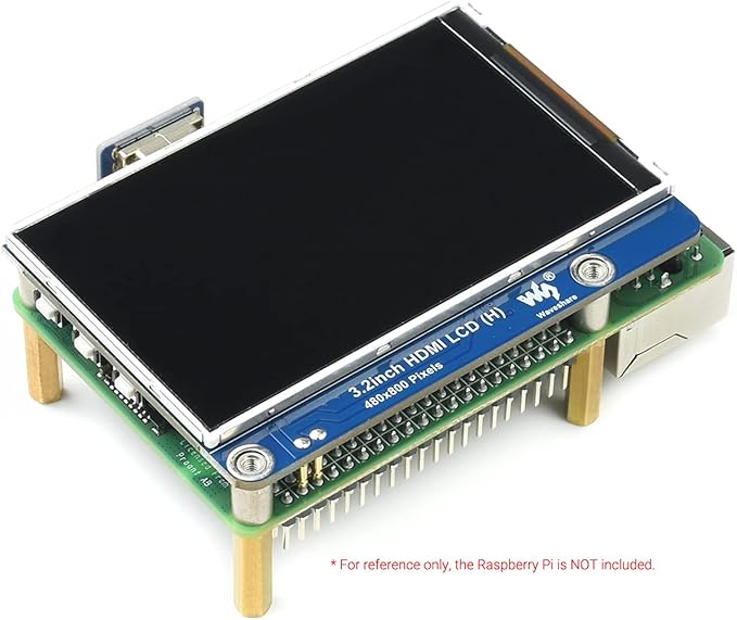 waveshare 3.2inch IPS LCD Display (H) for Raspberry Pi 4B/3B+/3B/2B/Zero/Zero W/Zero WH and Jetson Nano and Windows 11/10/8.1/8/7 480×800 Pixel Adjustable Brightness No Touch