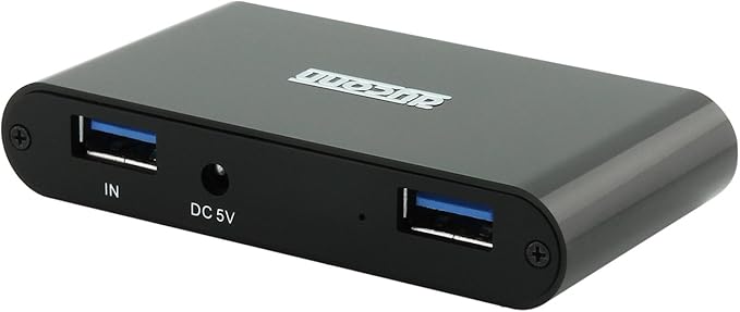 PowerHub Super Speed 4-Port USB 3.0 Hub with Power Adapter Alumunim Alloy