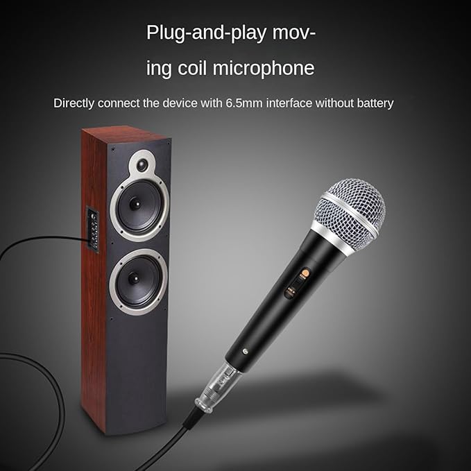 4X Handheld Professional Wired Dynamic Microphone Clear Voice Mic for Karaoke Vocal Music Performance