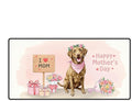 Happy Mother's Day Chesapeake Bay Retriever Love Dog Mom Heart Flower Desk Mat Full Keyboard Mouse Pad Chessie Dog Lover Large Mousepad 12004
