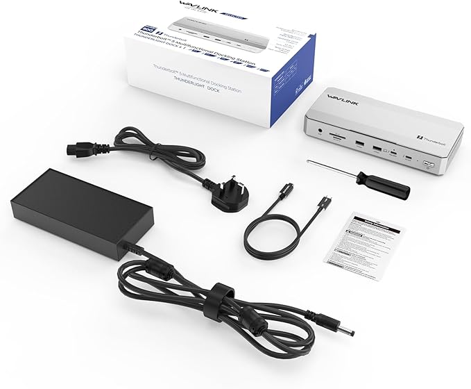 WAVLINK Intel Certified Thunderbolt 5 Docking Station: TB5 Dock with 120Gbps Max Transfer Thunderbolt 5 hub with 140W Max Charging 4X USB-A 3.2 Gen 2 Cooling System 8K Display for TBT 5/4 Laptops
