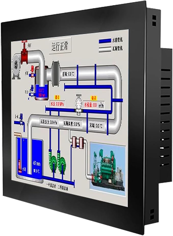 1pc 18.5 21.5 19 23.6 Inch Industrial Desktop Computer Monitor Mini Host Display with Resistive Touch Screen VGA Interface(21.5 inch VGA USB)