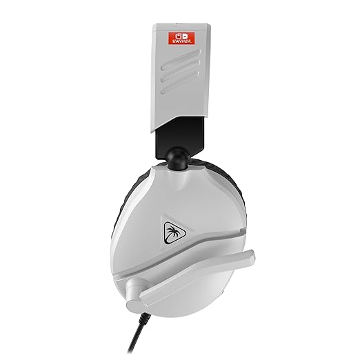 Turtle Beach Recon 70 Wired Gaming Headset - Licensed for Nintendo Switch 2 Nintendo Switch/Lite/OLED Flip-to-Mute Mic Adjustable Lightweight headphones On-Ear Controls 40mm Drivers Black/White