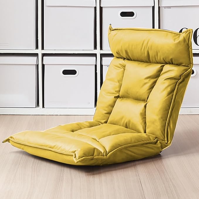 Floor Chair Floor Chair with Backrest Foldable Folding Sofa Chair Lazy Sofa Meditation Chair Window Chair Floor Chair Gaming Padded Sofa Bed Recliner Chair Floor Chairs for Adults (/Black)