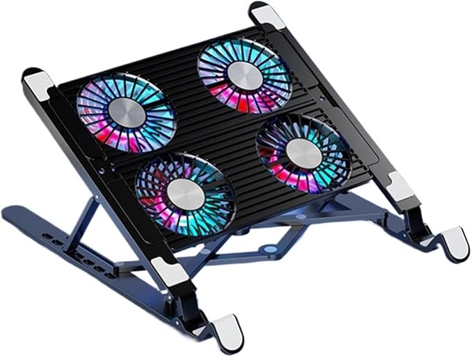 Computer Stand Foldable Cooling Pad with 2/4 Fan Detachable Foldable Laptop Accessory(4 Fans)