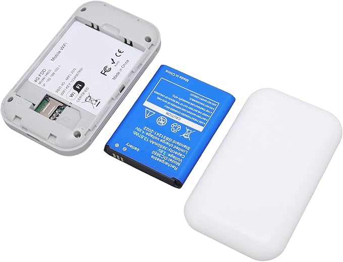fosa 4G Portable WiFi Hotspot Mobile Hotspot Travel Router 300Mbps LTE CAT4 SIM Card Router for Travel Supports 10 Devices with 3650mAh Battery USB C Power