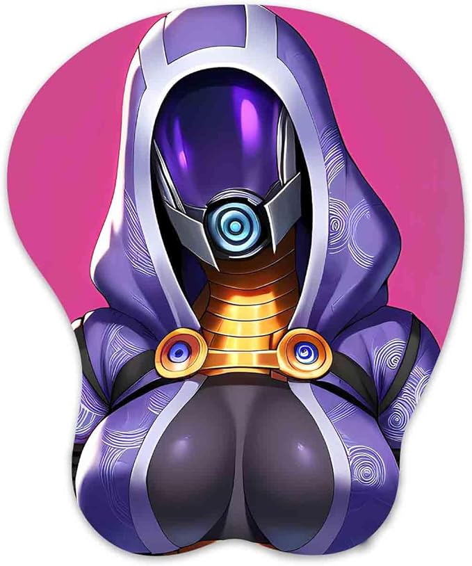 3D Mouse Pad Oppai Mousepad with Soft Gel Wrist Rest Anime Manga Gaming Boob pad Anti-Slip Mouse Mat （Tal 7）