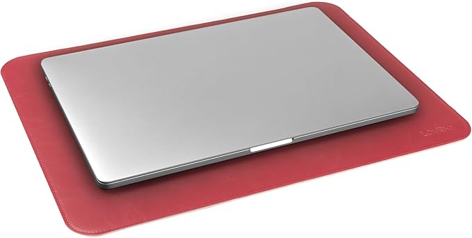 Londo PU Leather Mouse Pad – Desk Mat for Keyboard and Mouse Large Leather Office Desk Pad 13.18x17.32 (Red)