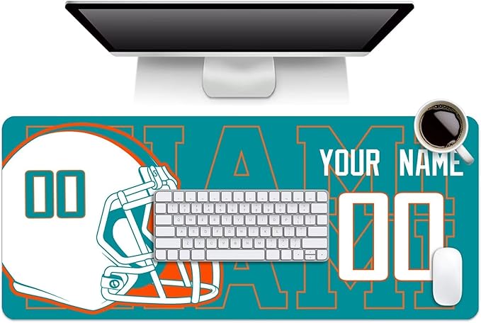 ANTKING Miami Mouse Pad for Men Women Youth Gifts Custom Name and Number Desk Pad