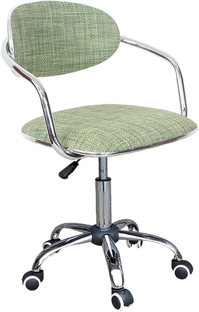 Bank Hospital Metal Chairs Dining Living Room Chair with Rolling Wheels Gaming Club Bar Chair Height Adjustable 42 * 45 * 42-54CM(Color:#3)