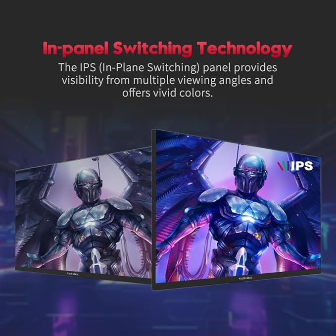 Viewedge Gaming Monitor 27 inch 240Hz 1ms FHD (1920x1080p) Computer Monitor 110% sRGB HDR10 HDMI x 2 &amp DP x 2 Port Built-in Speakers Support Freesync and Wall Mount
