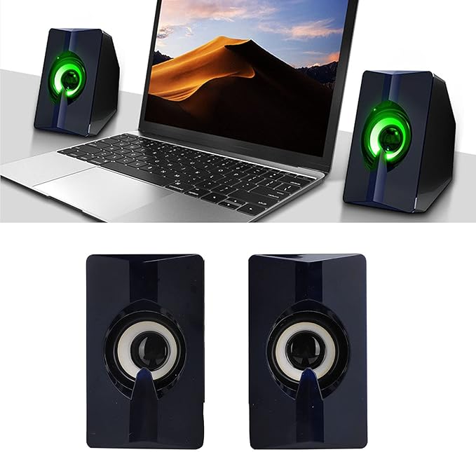 USB Speaker Computer Speakers Colorful Luminous Mini Usb2.0 Portable Mobile Phone Mini Speaker for Laptops Desktop Computers Mobile Phones