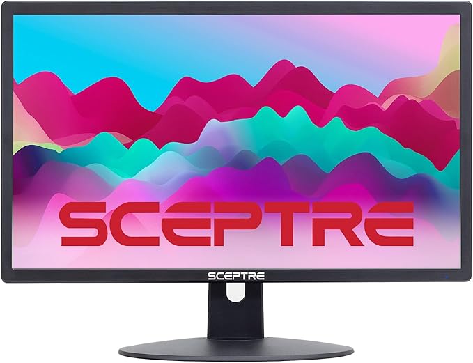 Sceptre 22-Inch 75Hz 1080p LED Monitor HDMI VGA Build-in Speakers Brushed Black 2019 (E225W-19203S)Metal Black