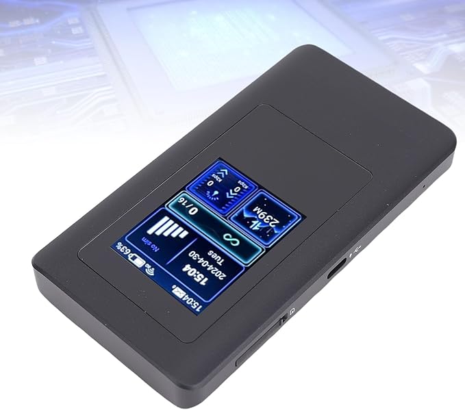ciciglow 5G Portable Wi Fi Portable Wi Fi Router 2.4GHz 5GHz Dual Band Mobile Hotspot Device with Display Screen SIM Card Slot for Travel Home Gaming 16 Connected Devices