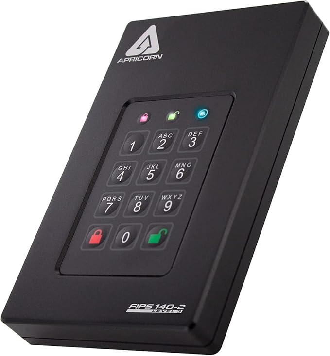 Apricorn 4TB Aegis Fortress L3- FIPS Level 3 Validated USB 3.0 Hardware Encrypted Portable Drive (AFL3-4TB)