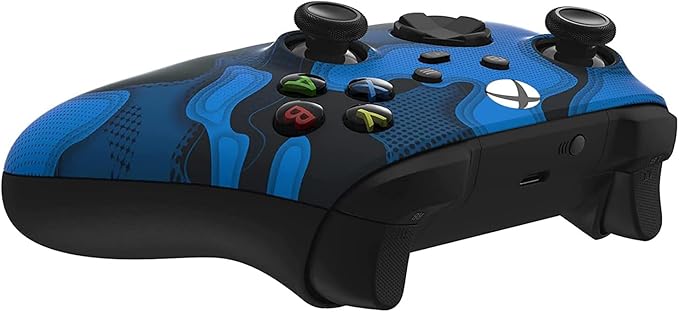 Custom Controllerzz Wireless Controller for Microsoft Xbox Series X/S &amp Xbox One - Custom Soft Touch Feel - Custom Xbox Series X/S Controller (X/S Blue Camo)