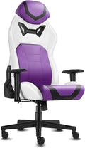 Modern-Depo Ergonomic Gaming Chairs for Adults with High-Density Memory Foam | Swivel Comfortable Office Chair Big and Tall Video Game Chair High Back Computer Chair for Home Office Purple White
