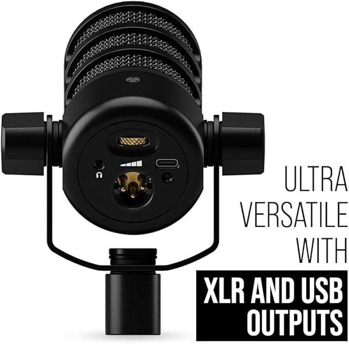 RØDE PodMic USB Versatile Dynamic Broadcast Microphone With XLR and USB Connectivity for Podcasting Streaming Gaming Music-Making and Content Creation (Black)
