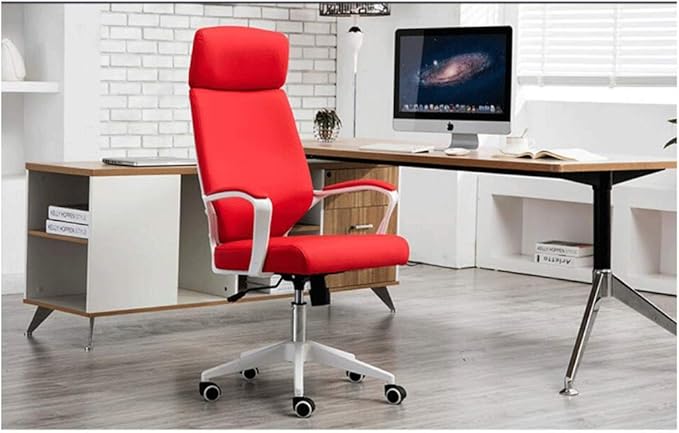 YYDS Chair Artificial Leather Gaming Chair Girls Executive Ergonomic Live Esports Chair High-Back Swivel Chair with Fixed Armrest Ergonomically (Color : Pink Size : Aluminum Alloy feet)