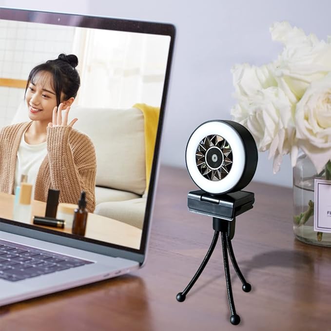 USB 1080P 2K Webcam Plug&ampfor Play Camera Noise Reduction Whitening Skin