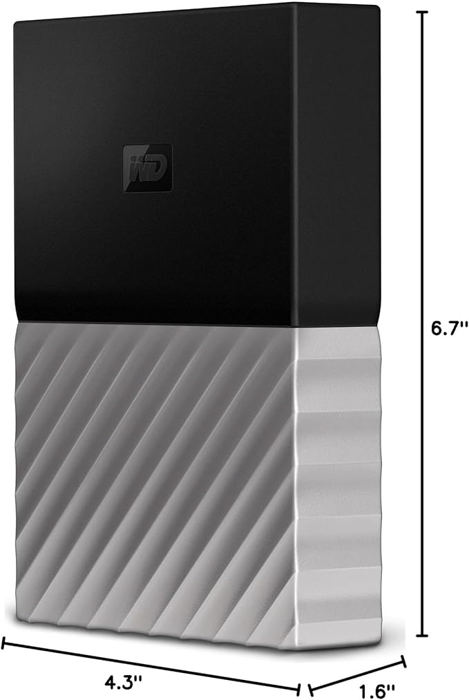 Western Digital 3TB Black-Gray My Passport Ultra Portable External Hard Drive - USB 3.0 - WDBFKT0030BGY-WESN (Old Generation)