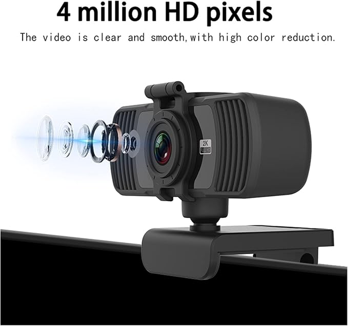 Webcam 1080P 2K HD Computer Web Cam PC Camera with Microphone USB Plug and Play Video Calling Conference Work PC Gamer Webcast for Business Meetings (Color : PC5)