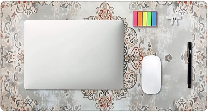 Boho Chic Desk Cover MatExtended Large Mouse PadComputer Laptop Mat Desk Decor for Office Game Home 30x16 Inch