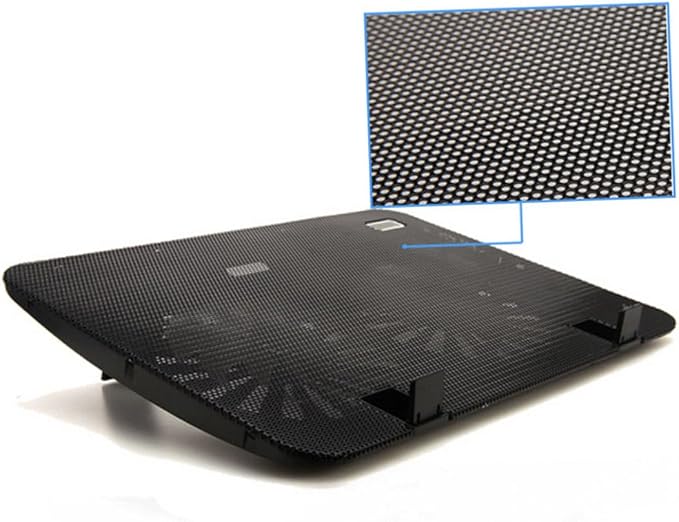Mikinona Laptop Cooling Pad with USB Powered Fan Ergonomic Notebook Cooler Mat for Laptops Heat Dissipation Energy Saving Portable Cooling Stand