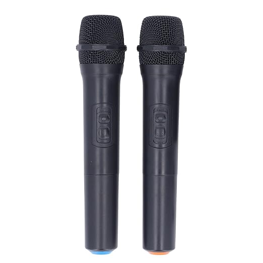 Keenso Dynamic Microphone ABS Construction Noise Reduction Technology 1800mAh Battery Wireless Range 50 to 100 Meters for Karaoke Parties and Home Gatherings