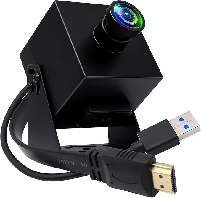 4K 60fps HDMI Webcam USB3.0 Camera Dual Output Wide Angle 120degree Low Distortion Lightburn_Camera 2X Digital Zoom Webcamera H.264 High Speed USB Security Cameras for Computer TV Monitor