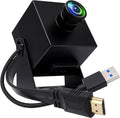 4K 60fps HDMI Webcam USB3.0 Camera Dual Output Wide Angle 120degree Low Distortion Lightburn_Camera 2X Digital Zoom Webcamera H.264 High Speed USB Security Cameras for Computer TV Monitor