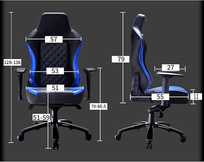 Office Chair Gaming Chair Computer Chair Ergonomic Height Adjustable Swivel Recliner Esports ChairPU Leather Game Chair High Back Computer Chair with Headrest Lumbar SupportGaming Chair Ra