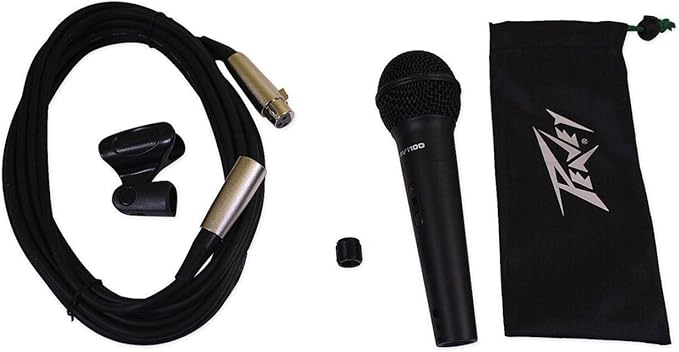 Peavey PVI100XLR Wired Dynamic Cardioid Microphone+Case+Mic Clip+Cable+Mic Stand