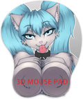 3D Mousepad Oppai Mouse pad Furry Anthro Anime Manga Breast Gaming Wrist Rest Boob pad Anti-Slip Mouse Mat