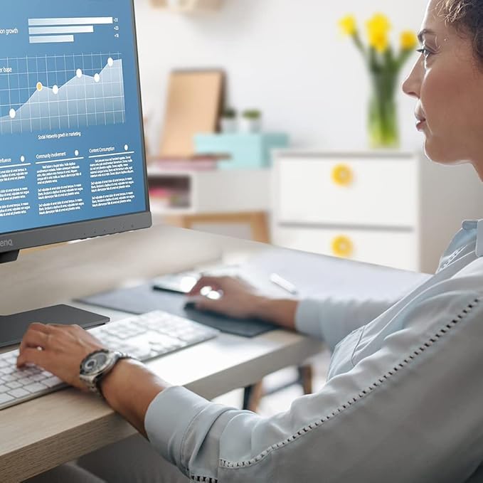 BenQ GW2480 Computer Monitor 24 FHD 1920x1080p | IPS | Eye-Care Tech | Low Blue Light | Anti-Glare | Adaptive Brightness | Tilt Screen | Built-in Speakers | DisplayPort | HDMI | VGABlack