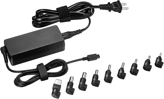 Insignia 65W Universal Laptop Charger Replacement Adapter 10 ft. Cable for Dell HP Acer Asus HP Dell Lenovo IBM Notebook Ultrabook Chromebook Surge Protection Power Supply